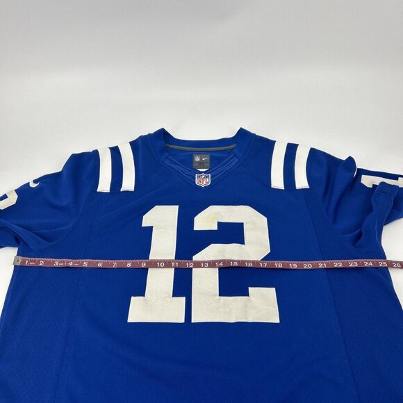 Indianapolis Colts Andrew Luck #12 NFL Jersey Nike On Field Men’s XL Blue Stitch - Picture 10 of 12